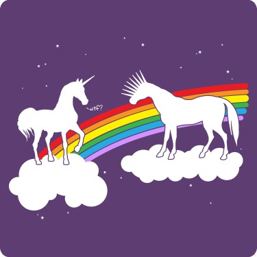 WTF Unicorn Rainbow Tee